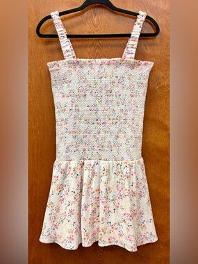 ALI & JAY Eastside Luv Sleeveless Stretch Ruffle Mini Dress Floral Cream Medium